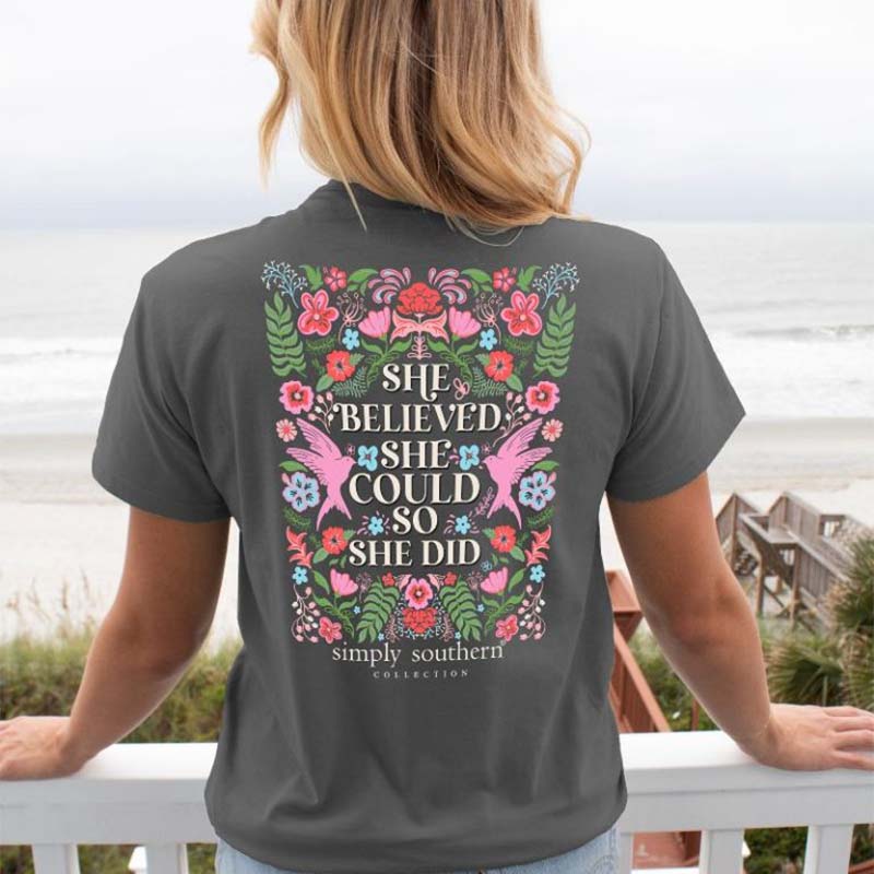 ‘She Believed’ Short Sleeve Shirt by Simply Southern