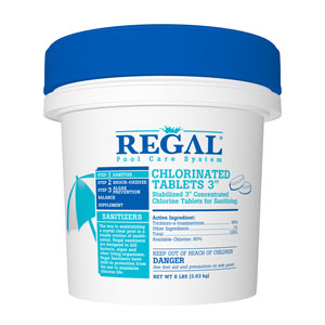 Regal Chlorine Tablets 8lb 3” Concentrated Stabilized