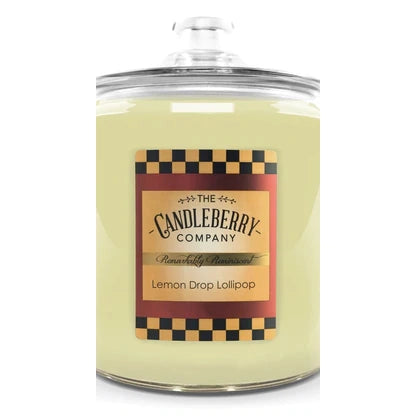 Candleberry Candle Cookie Jar 160 ounce~Lemondrop Lollipop