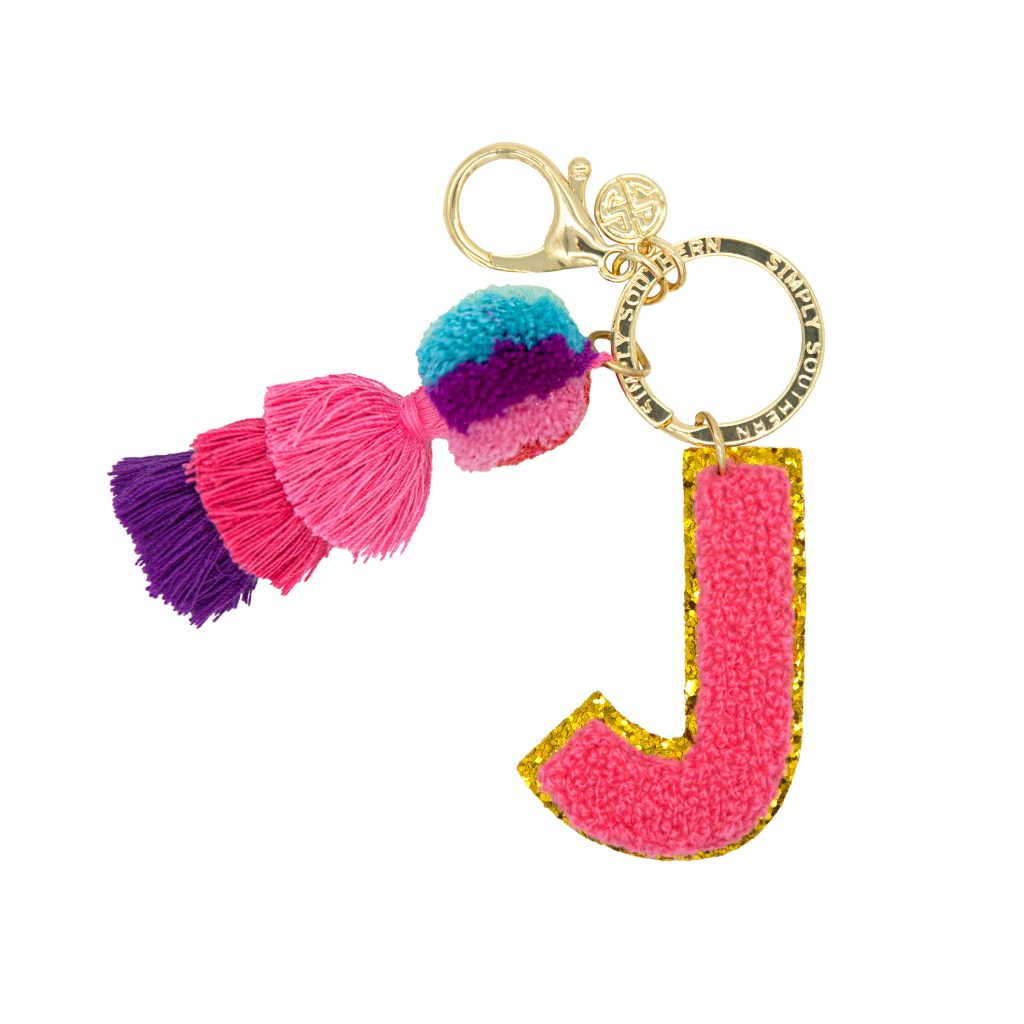Varsity Initial Keychain by Simply Southern~J