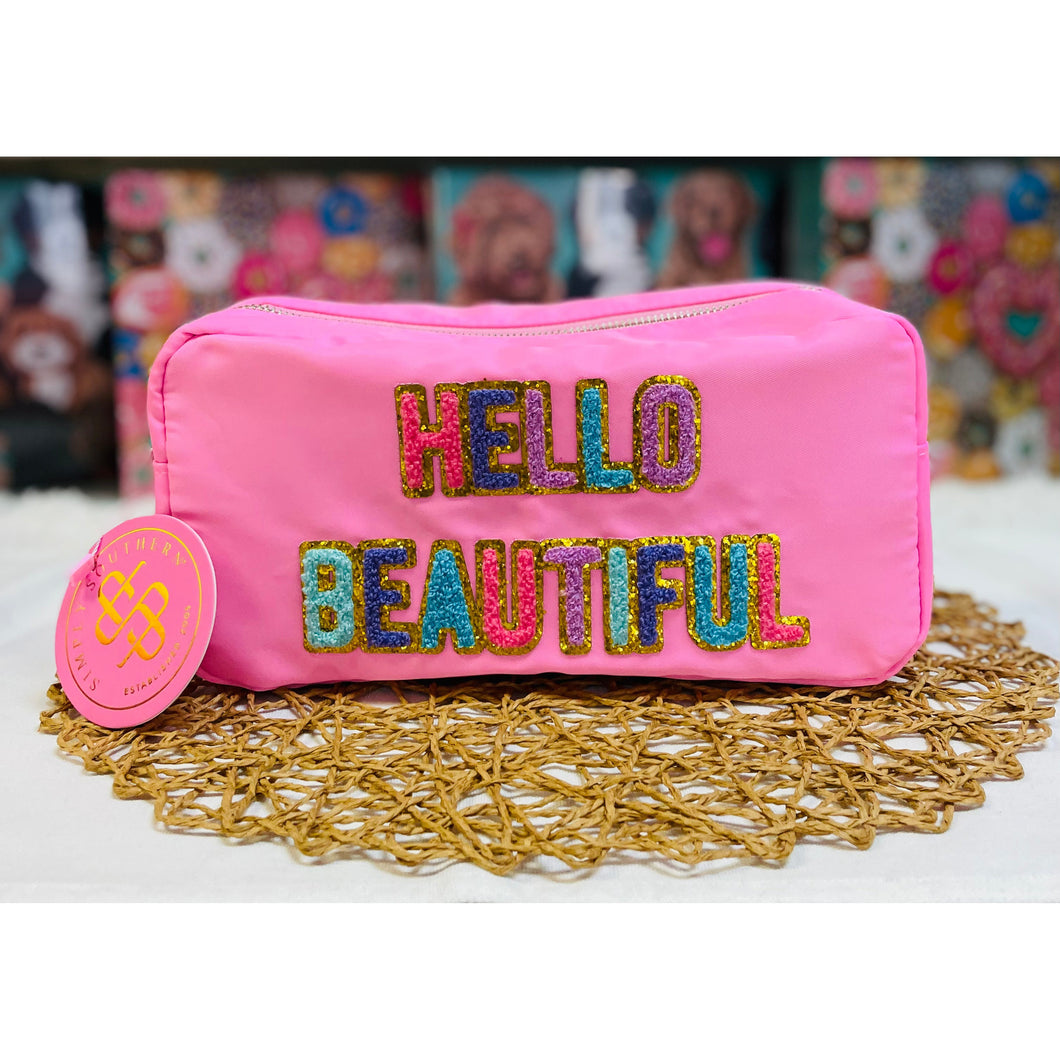 Sparkle Bag Case By Simply Southern ~Hello