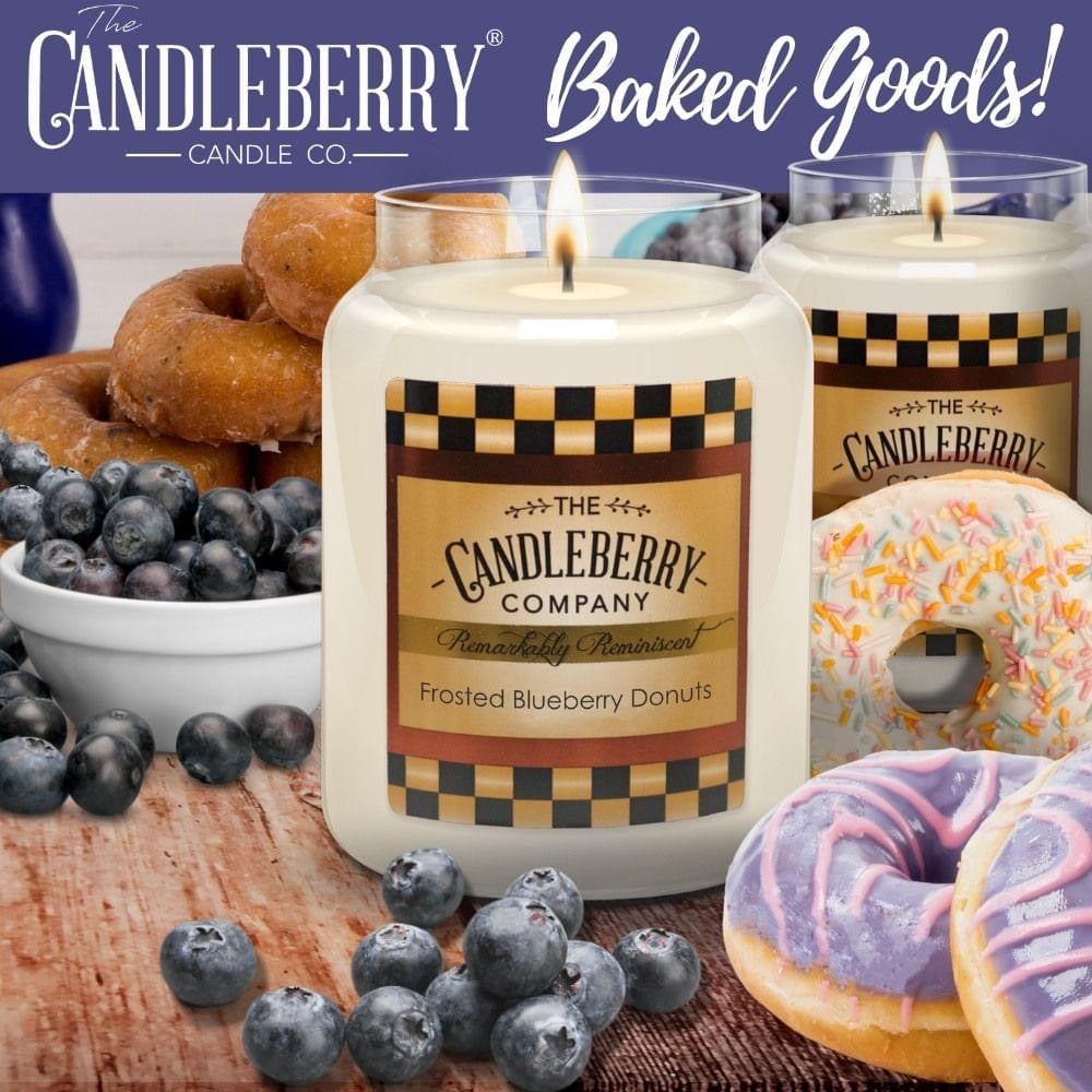Candleberry Candle Frosted Blueberry Donuts 26oz