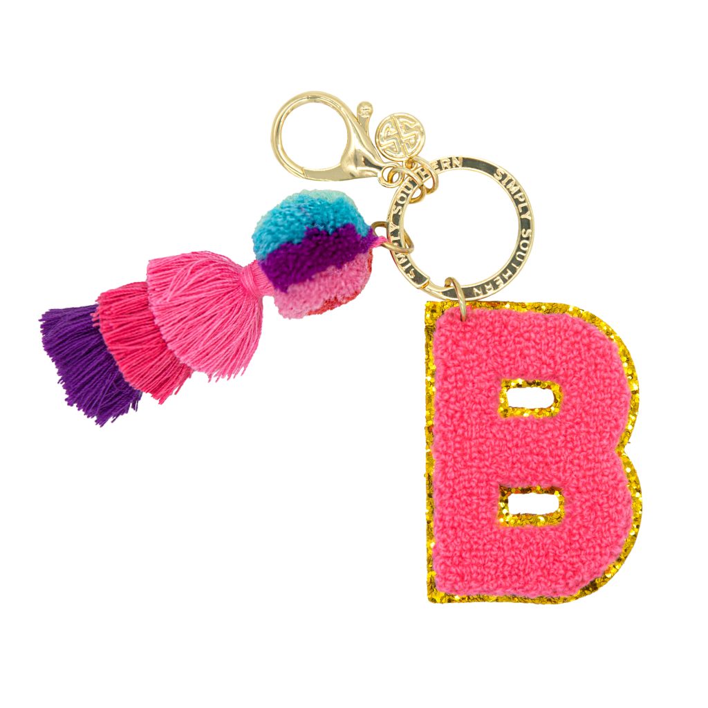 Varsity Initial Keychain by Simply Southern~B