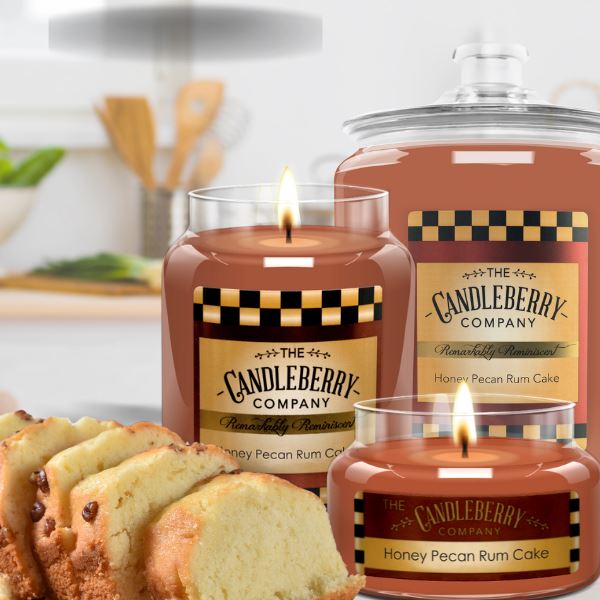 Candleberry Candle Honey Pecan Rum Cake 26oz